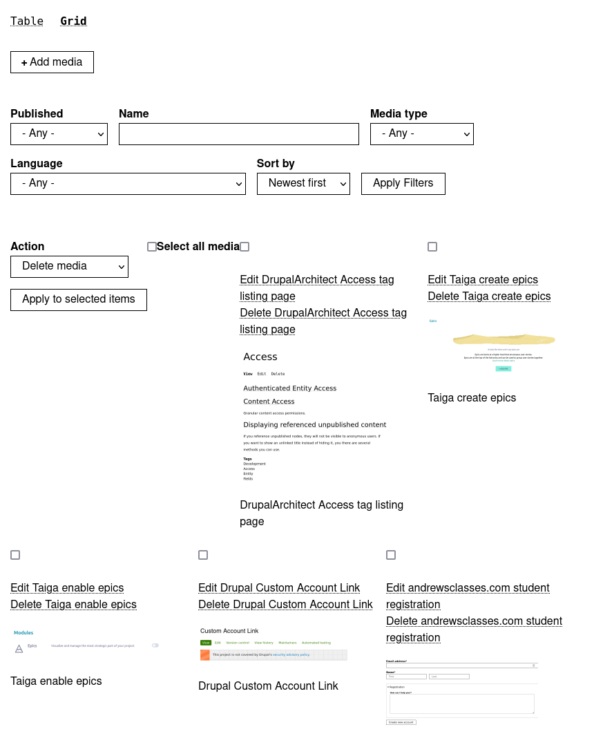 Media library grid layout issue