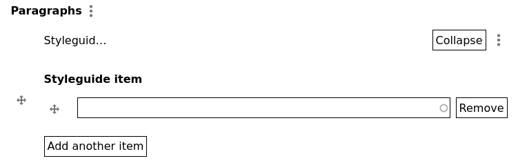 Something is messed up with the paragraphs add form