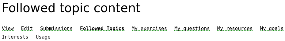 User account tabs