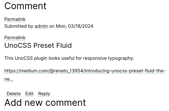 Comment spacing issue