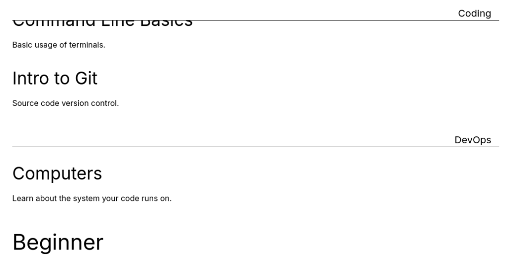 Mantra sticky section headers