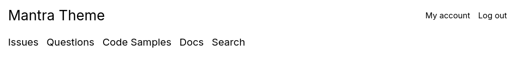 Mantra theme header