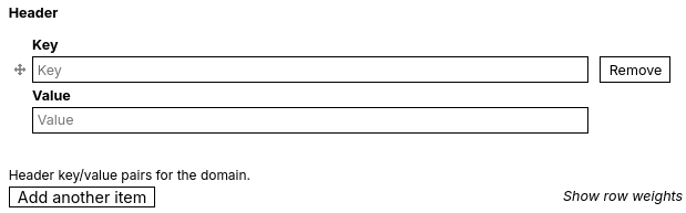 Mantra starter DRD domain key/value widget