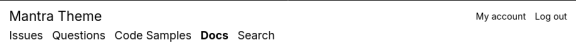 Mantra theme header desktop