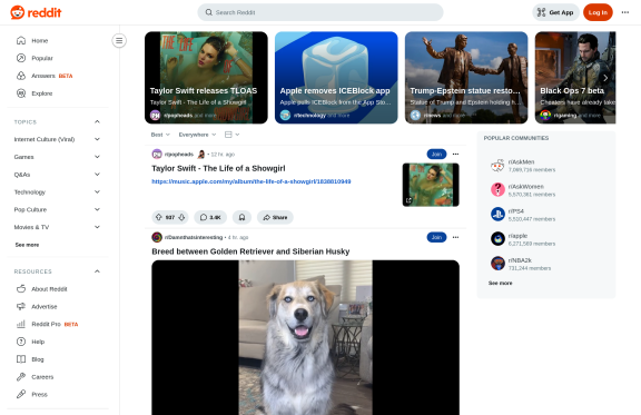 Reddit sidebar nav wide